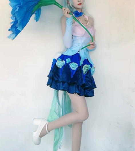 公孙离花间舞cos 衣服全套带道具假发有瑕疵