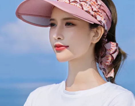 遮阳帽 遮阳帽防晒帽高尔夫女球帽夏可伸缩空...