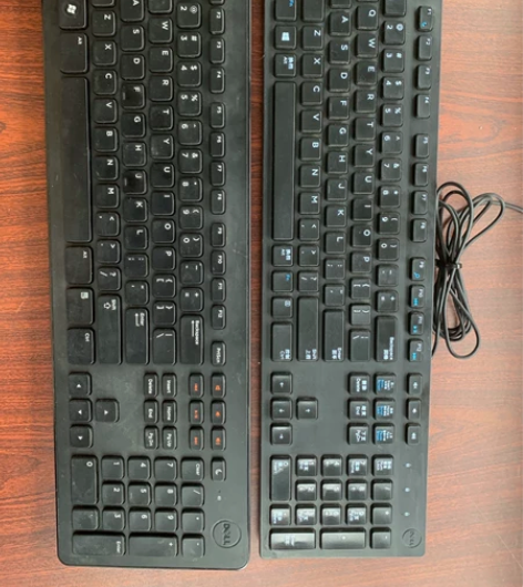 dell/戴尔电脑键盘，两个，一个有线：k...