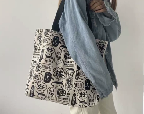 包包女2020新款时尚单肩帆布包大容量购物...