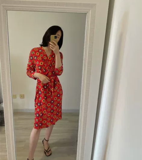 YSL复古中长连衣裙~  公司主题年会的时...