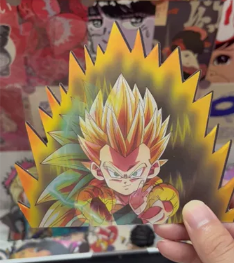 七龙珠特兰克斯孙悟饭合体3D动漫渐变幻术贴...