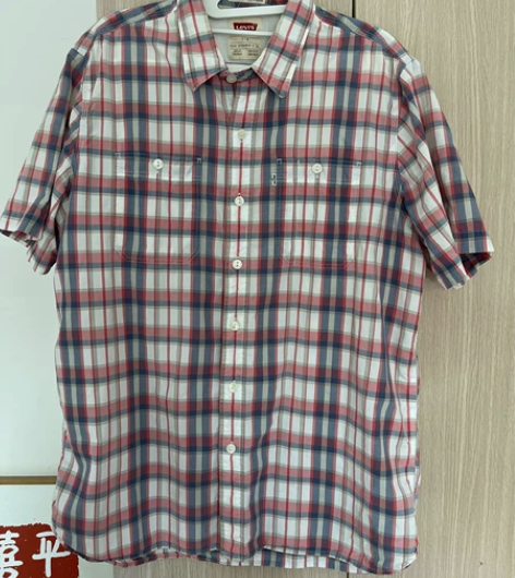 李维斯Levis男士短袖衬衫L码70包邮 ...