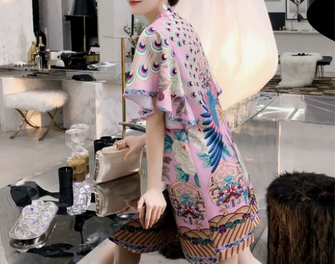 旗袍年轻款2021夏款少女时尚民族风女装改...