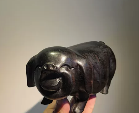 七八十年代的老酸枝木雕大肥猪198包邮 木...