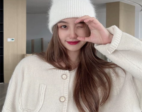 秋冬季保暖冬帽兔毛帽子女可爱猫耳毛线帽百搭...