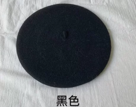 羊毛贝雷帽女英伦复古秋冬韩版日系百搭毛呢蓓...