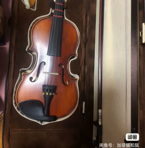 自用初级小提琴1/2,几乎全新,虎纹很漂亮...