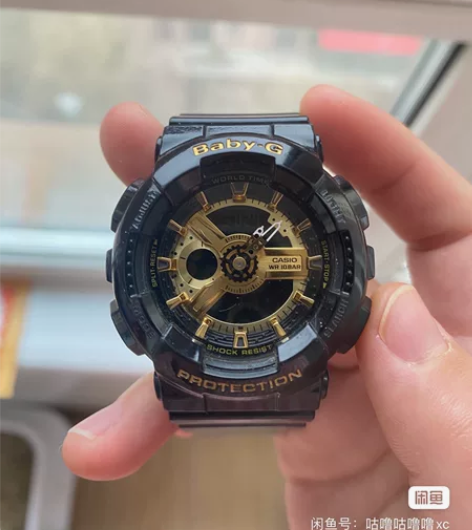 卡西欧baby-g小表盘黑金，哈西自提，表...