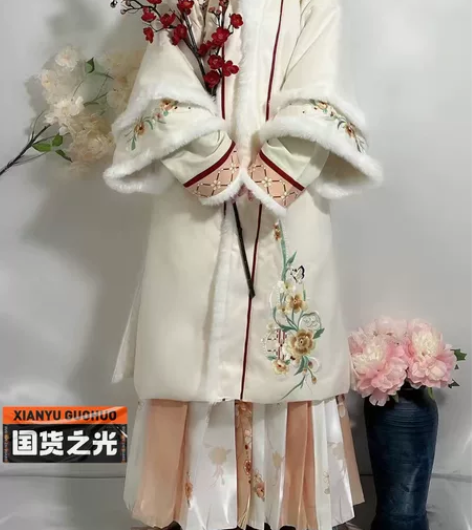 茗月萱原创[芙蓉]冬款宋制汉服女对襟长袄交...