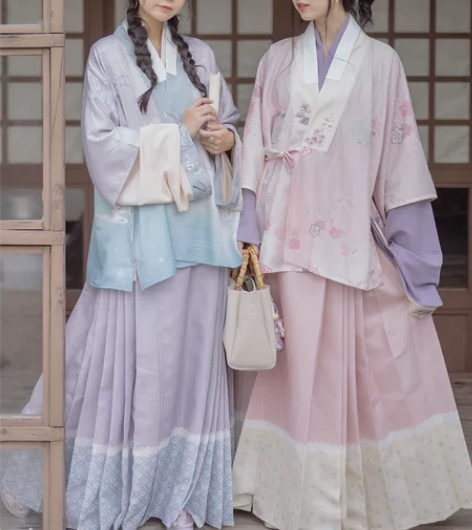 32远山乔【山色花染】原创明制汉服对穿交半...