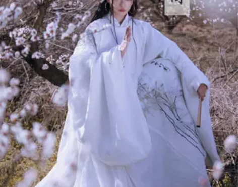 ?司南阁原创【无缘】汉服男女款明制白色圆领...