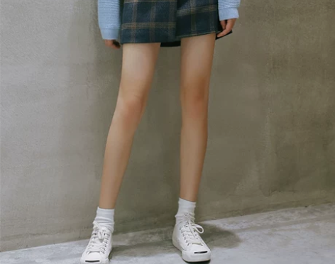 蜜妃儿秋装新款百搭格纹A字裙学院风半身裙 ...