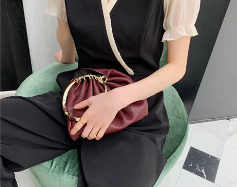 泡泡袖连体裤女2019新款夏季高腰坠感阔腿...