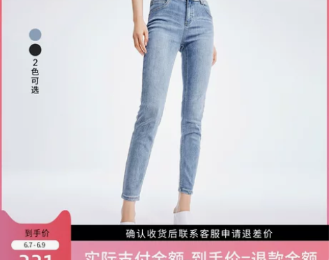 LILY2022春新款女装双腰扣设计感高腰...