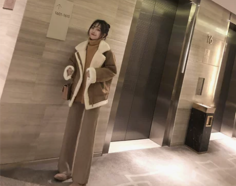 曾小咸 秋冬复古温柔风坠感针织阔腿裤女高腰...