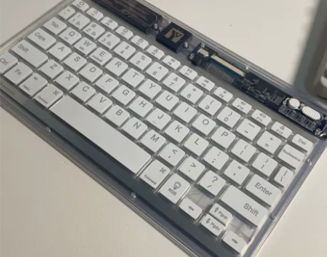 益博思透明无线ipad蓝牙键盘多系统设备切...