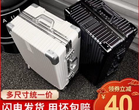 行李箱拉杆箱大容量超大男旅行箱万向轮密码箱...