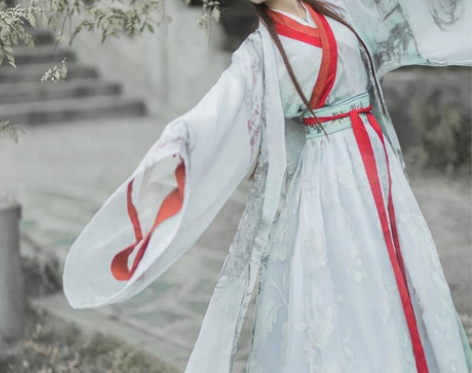 银狐魏晋风交领汉服女齐腰襦裙广袖流仙裙中国...