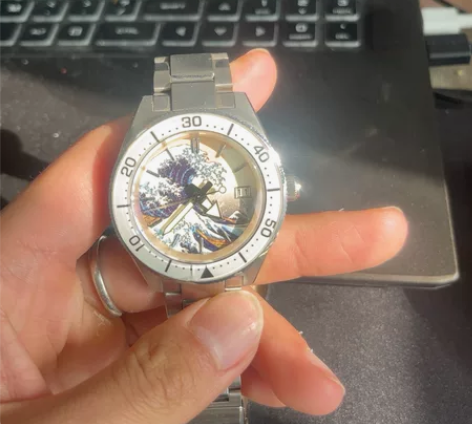 精工改装手表 中间的浮世绘贼好看 有一种类...