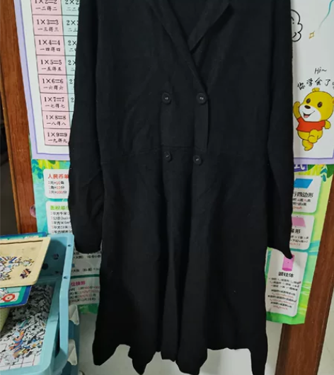 9成新  法式针织连衣裙大码秋冬新款韩版气...