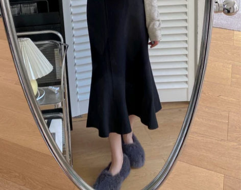 ?2021新款高腰显瘦包臀鱼尾裙半身裙女小...