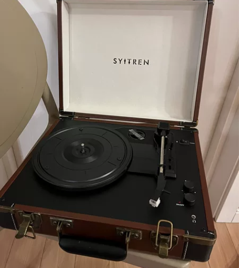 syitren 黑胶唱片机 复古旅行箱唱片...