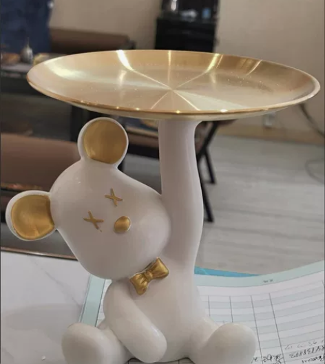 【低价清货】暴力熊托盘摆件 创意轻奢暴力熊...