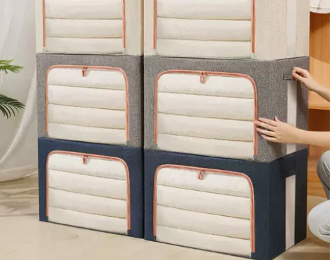 尾货清仓衣柜收纳箱大号装衣服被子收纳盒布艺...