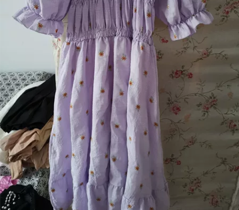 碎花连衣裙适合95—110的小美女穿，裙子...