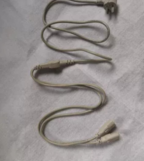 1.8米双头电源线一分二 一拖二电脑主机显...