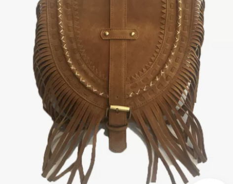 韩版女包包 2019新款仿麂皮流苏包女士斜...