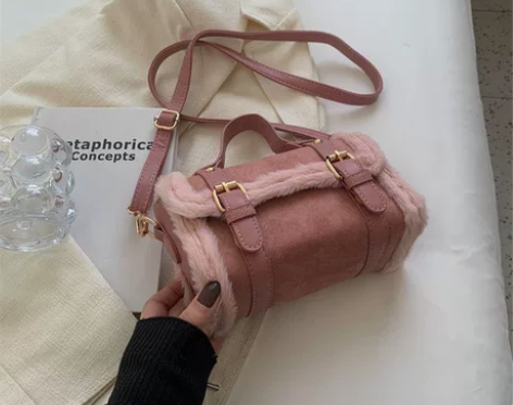 亏本处理 高级感秋冬羊羔毛毛绒包包女202...