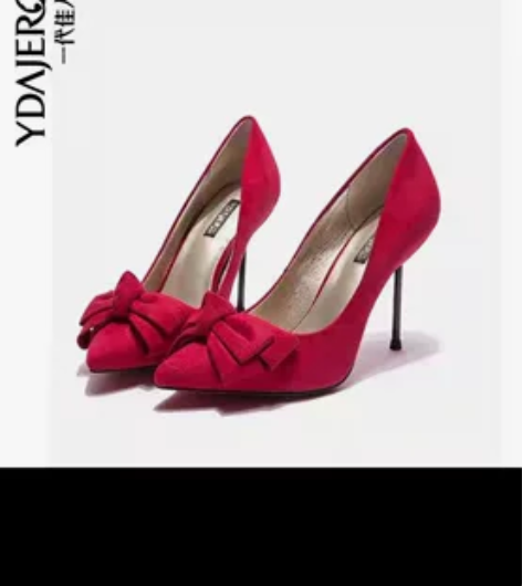 一代佳人2022秋季新款蝴蝶结高跟鞋细跟尖...