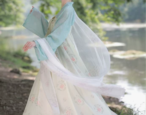 五五年原创汉服【清瑶】魏晋南北朝大袖襦唐制...