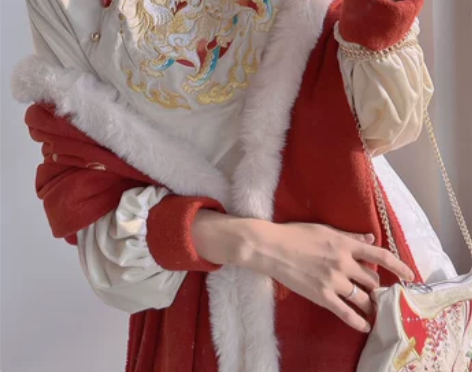 汉服新中式改良壹仟鲤少女改良过年旗袍连衣裙...