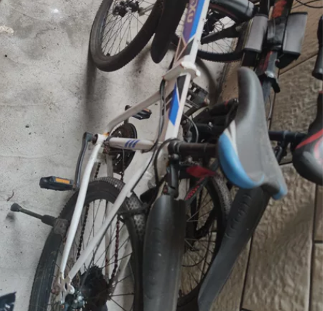 24寸折叠变速自行车，闲置太久没用，链条生...