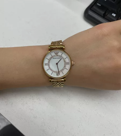 阿玛尼摩天轮金色满天星手表AR1907 别...