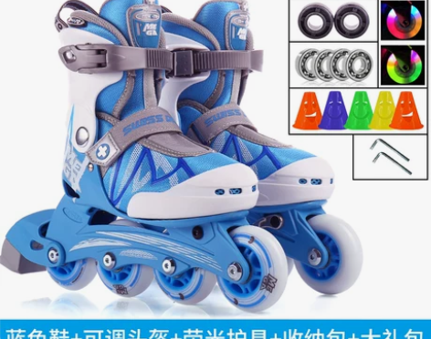 瑞士m-cro溜冰鞋儿童全套装3-5-6-...