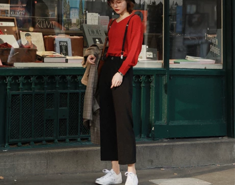 花栗鼠小姐 背带裤女可拆卸吊带连体裤直筒裤...