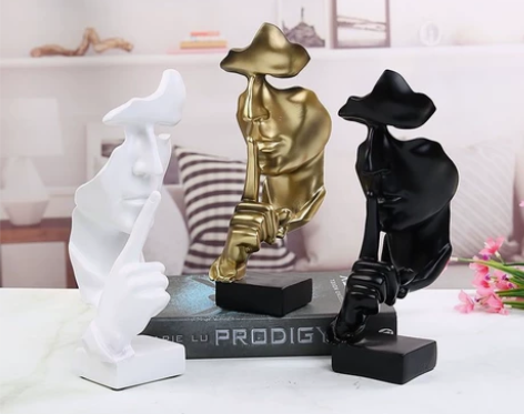 沉默是金客厅酒柜装饰品摆件创意家居办公室北...