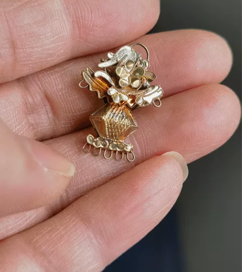 银鎏金小花蓝    金水好.工艺精致.品如...