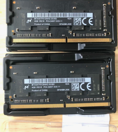 苹果一体机电脑内存条，4g2条，2400M...