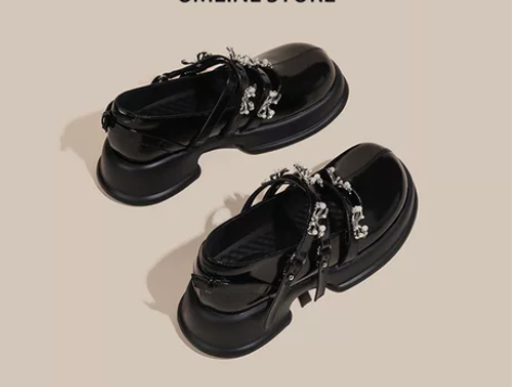 厚底玛丽珍鞋女夏2022新款复古百搭英伦风...