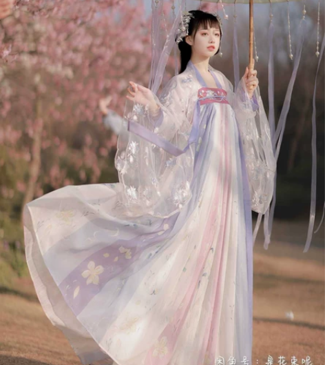 【樱洛】茗月萱齐胸襦裙套装汉服女刺绣正品春...