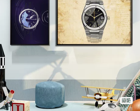 IWC万国手表挂画奢侈品钟表店铺表行专柜壁...