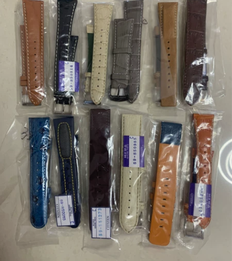 原装全新西铁城真皮表带平口22mm通用替换...