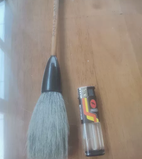老湖笔,二号纯羊毫提笔,戴月轩湖笔店字款深...