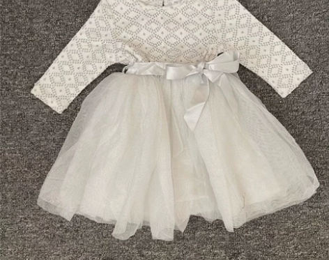 外贸童装欧美单连衣裙纱裙公主风长袖裙子礼服...