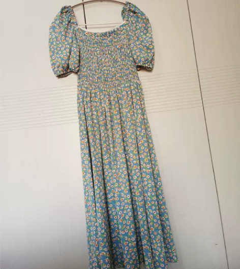 雪纺碎花小清新田园风连衣裙长裙 感兴趣的话...